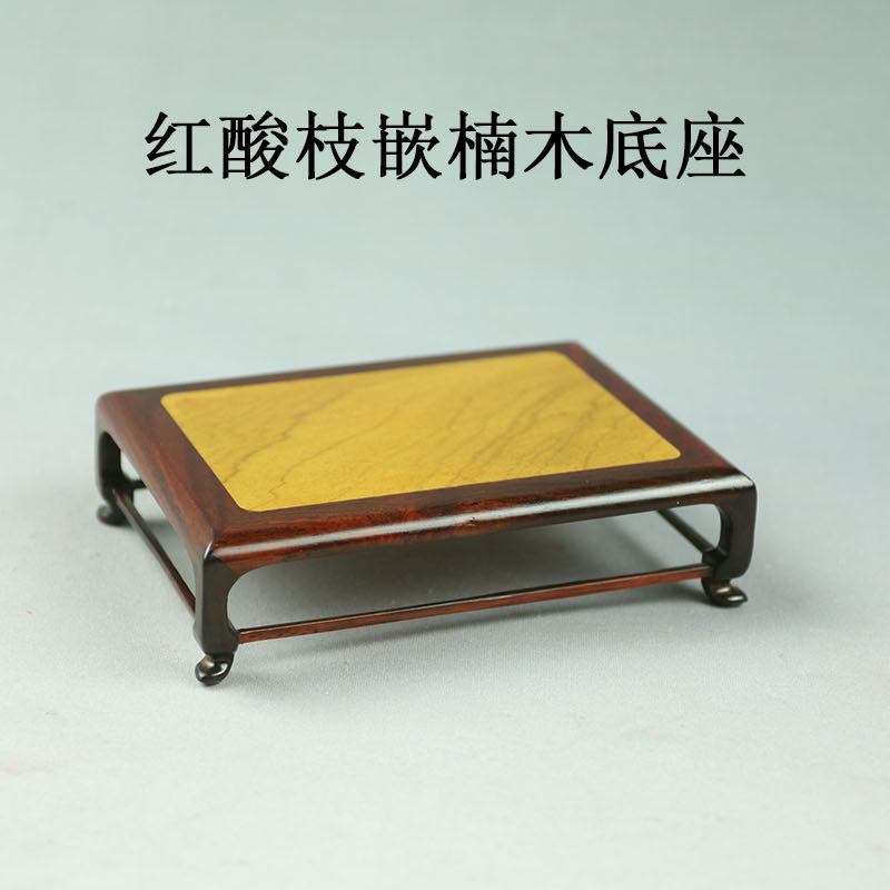 实木日式小方台底座 花盆花瓶奇石头佛像茶壶摆件微型花瓶底座