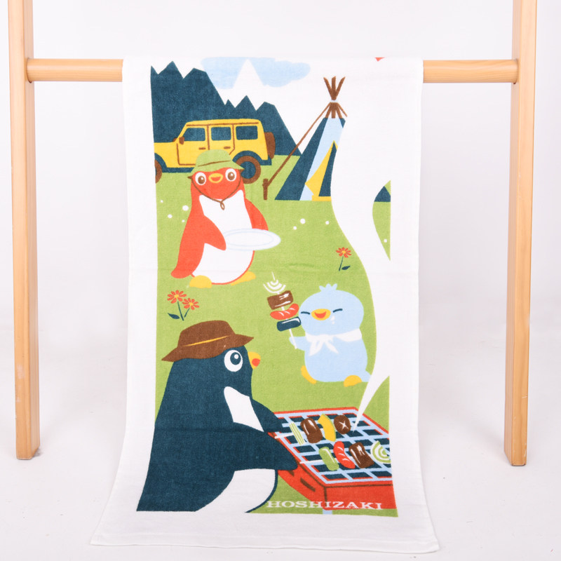 酷企鹅毛巾 纯棉卡通可爱成人洗脸面巾家用柔软吸水 76*34