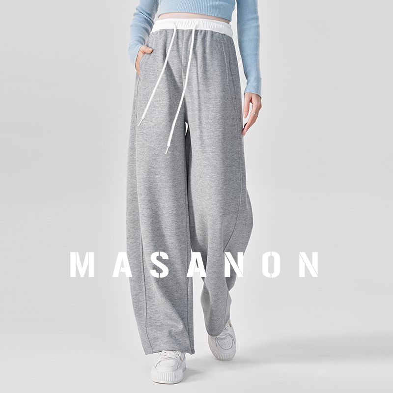 MASANON孕妇休闲阔腿卫裤秋冬