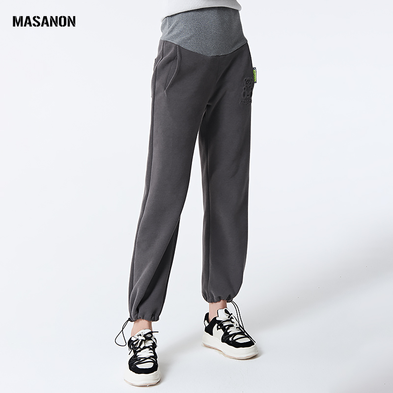 玛侬春秋高腰托腹运动哈伦孕妇裤