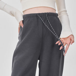 秋冬款 孕期长裤 外穿2025新款 冬装 小个子休闲阔腿香蕉裤 孕妇羊绒裤