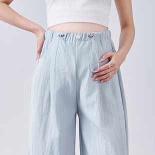 冰丝阔腿裤 薄款 2025新款 孕期无托腹休闲长裤 外穿 孕妇裤 夏装 子夏季