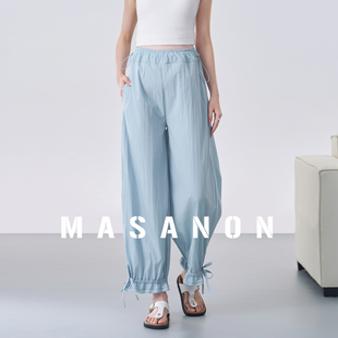 孕妇裤夏薄款2026新款小个子不勒肚子阔腿裤孕晚期束脚裤夏装外穿