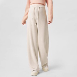 子小个子抽绳拖地无托腹裤 孕妇裤 春秋外穿阔腿裤 2025新款 子 秋冬款