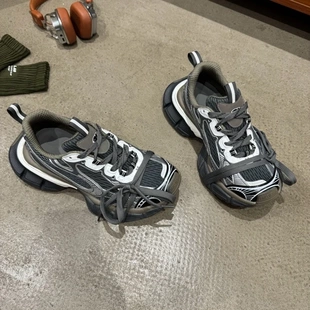 女真皮拼接网面巴黎同款 老爹鞋 时尚 潮鞋 新品 系带休闲鞋 888秋季