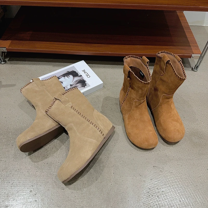 291-7乐乐家秋冬季新品女真皮内增高单里勃肯短靴软底舒适瘦瘦靴