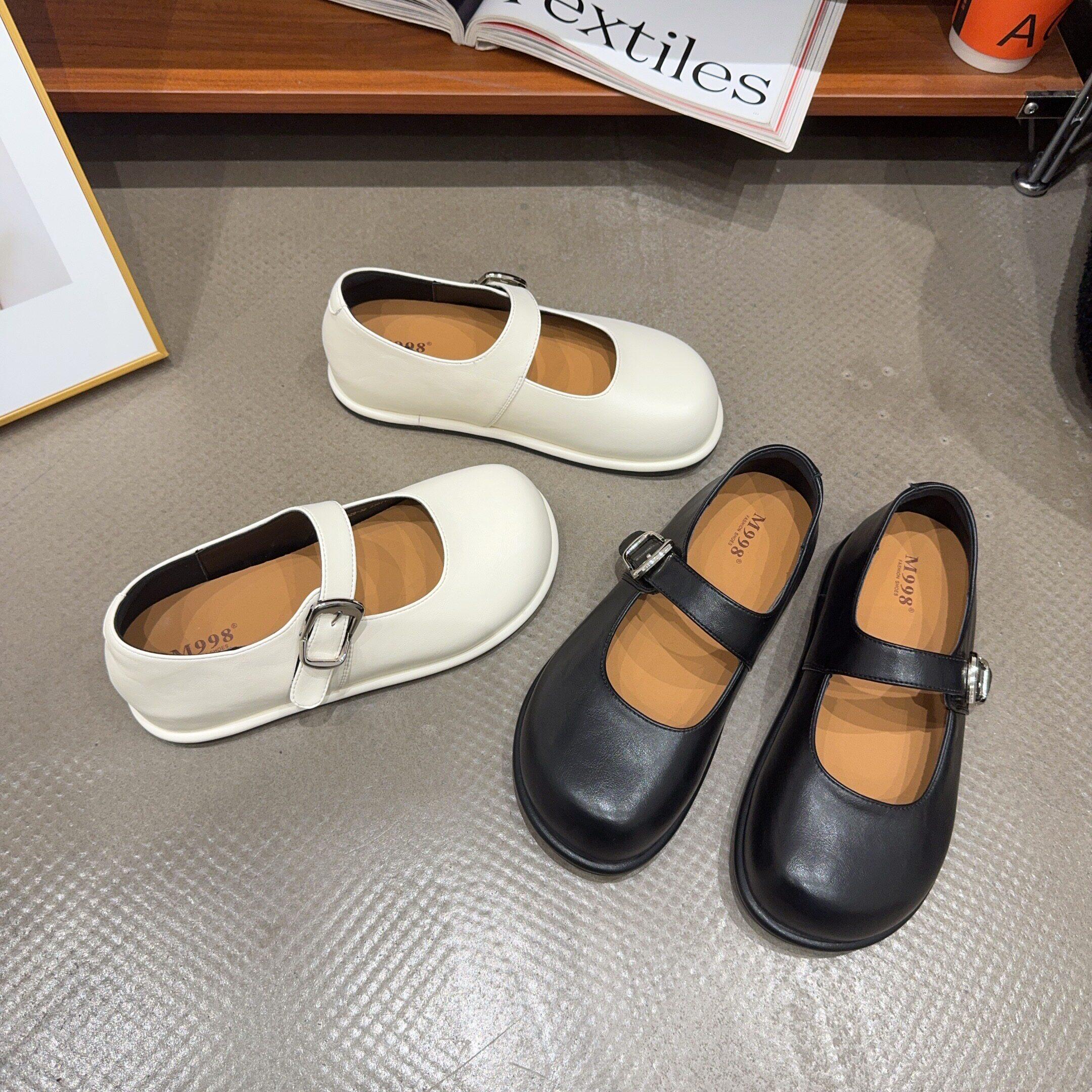 028-32春夏季新品女内增高平底一直带魔术贴玛丽珍韩版浅口乐福鞋
