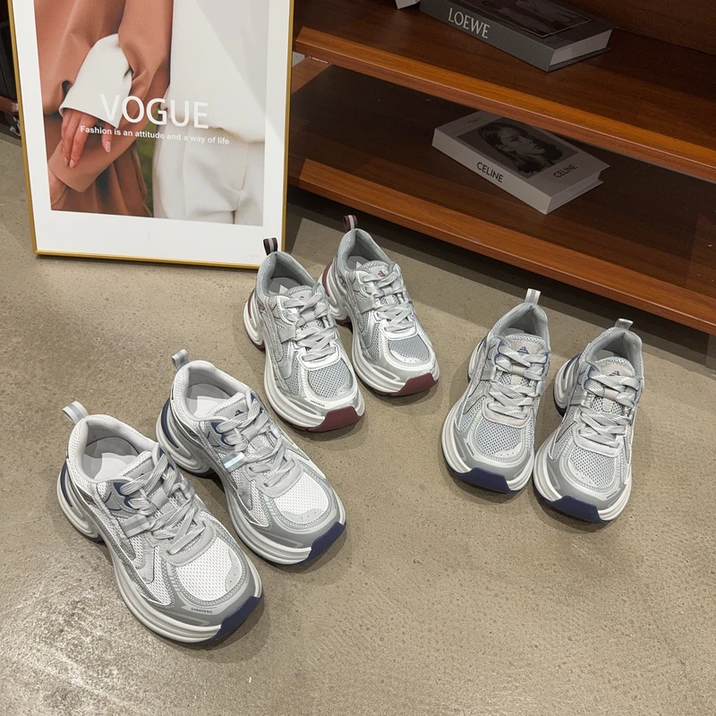 9666-6网红潮流老爹鞋网面鞋子时尚ins女鞋韩版秋季厚底