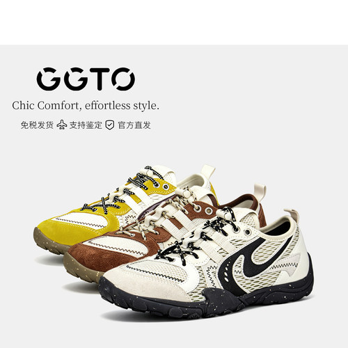 GGTO  正品设计师品牌2026新款德训鞋女透气百搭百配