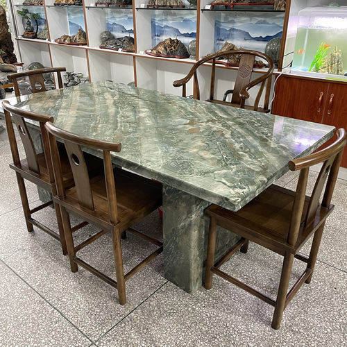 鼎信华安玉九龙璧天然原石庭院园林室内外别墅公园分体石桌凳餐桌