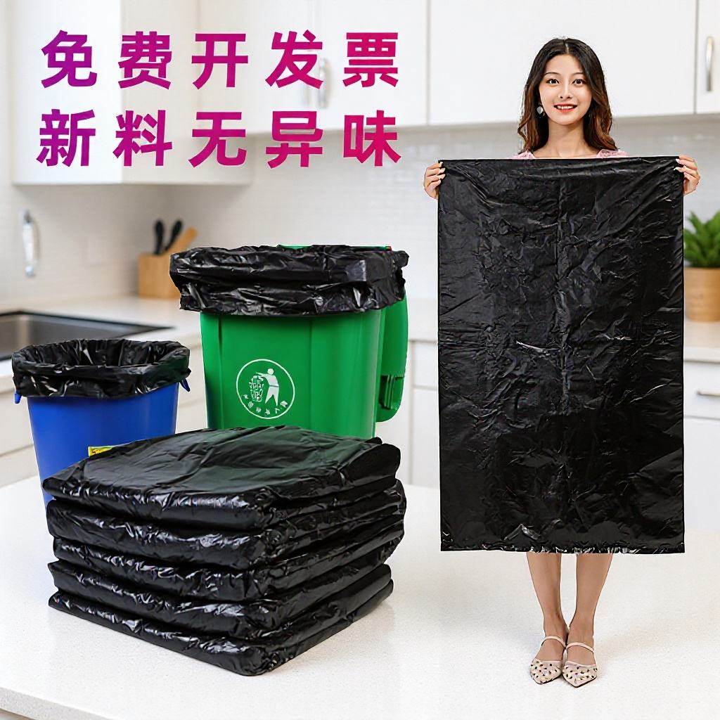 加厚大号垃圾袋大量 一次性物业清洁平口袋 商用黑色塑料桶袋,洗护清洁剂/卫生巾/纸/香薰,商用垃圾袋,淘宝优惠券,粉丝福利购,淘宝优惠卷