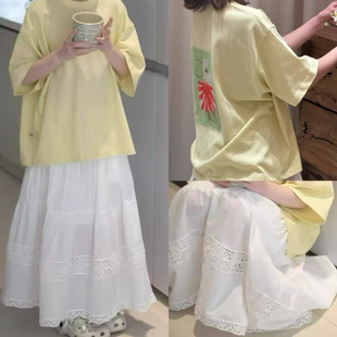 波拉韩国儿童装短袖T恤衫2026夏季新款女童韩版宽松休闲上衣