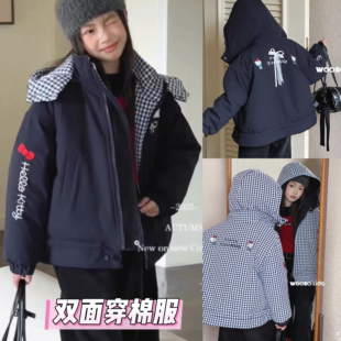 现货波拉韩国儿童装双面穿夹克衫棒球服男女童加厚外套夹棉衣棉服