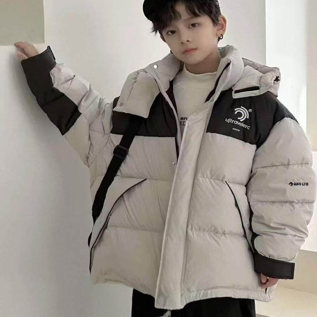 男女童连帽羽绒服儿童面包羽绒服