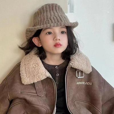 男女童羊羔毛大衣加厚棉服