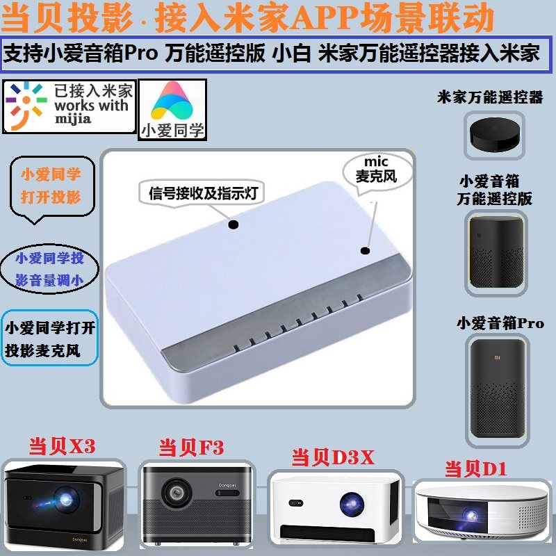 定做2.4G蓝牙电视遥控器转红外转换盒接入智能音箱小爱音箱控制