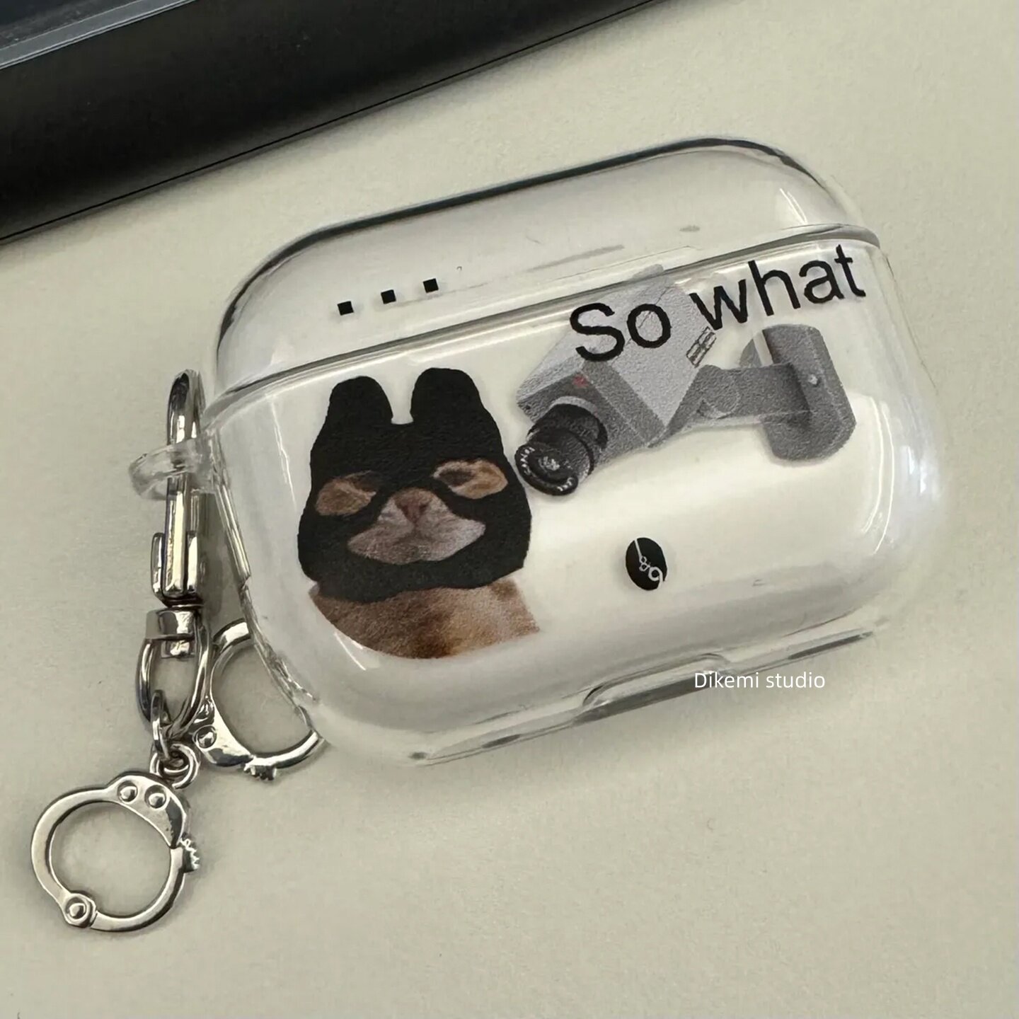 韩系ins小众可爱趣味蒙面猫咪适用苹果airpods 4/3/2代无线蓝牙耳机保护套airpods pro3透明软壳pro2耳机套,3C数码配件,耳机保护套,淘宝优惠券,粉丝福利购,淘宝优惠卷