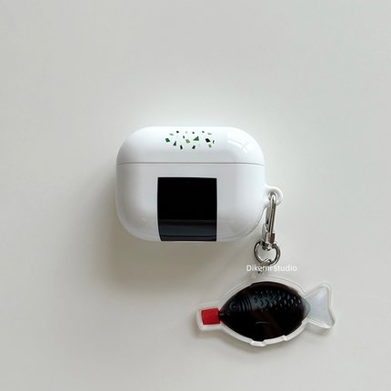 韩系ins小众设计可爱饭团鱼形酱油挂件适用airpods4/3无线蓝牙菲林耳机套苹果airpods pro3/2硬保护套