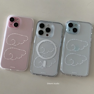 15手机保护套个性 韩国ins小众Y2K甜美少女星星翅膀透明软壳适用iPhone17promax苹果16promax
