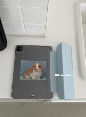 韩国ins小众可爱雪花兔子带笔槽ipad11 2025平板电脑保护壳支架air7/6/5适用苹果ipad10/9/8保护皮套防摔软壳
