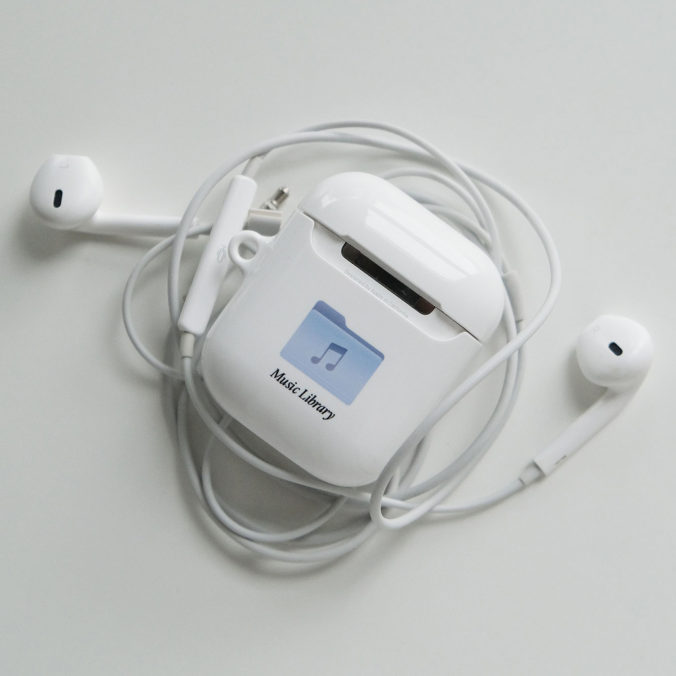 ins小众简约音乐文件夹菲林适用airpods1/2无线蓝牙耳机套苹果airpods pro2/3硬保护壳