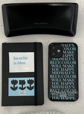 韩国ins复古简约蓝色字母黑边软壳适用iphone15promax/16pro苹果17/12/11全包14防摔13手机保护套情侣款