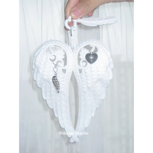 韩系ins小众博主同款Y2K辣妹少女天使翅膀钥匙扣包包挂件情侣饰品