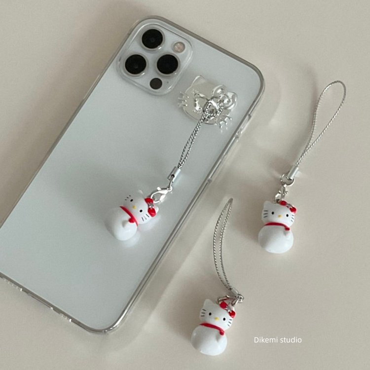 韩国ins小众可爱雪人KT猫咪钥匙扣airpods手机包挂件圣诞新年挂饰,服饰配件/皮带/帽子/围巾,包挂件,淘宝优惠券,粉丝福利购,淘宝优惠卷