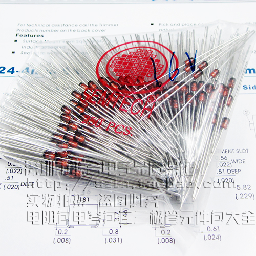 1N4748  稳压二极管 1N4748A 1W 22V DO-41封装 直插 250个/包