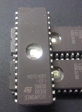 （23B）直插 M27C1001-12F1 ST全新原装 CDIP32陶瓷带镜 存储器