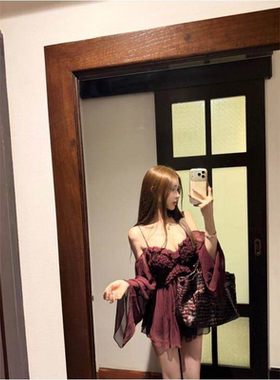 纯欲风辣妹性感设计温柔露背一字肩紫色韵味荷叶边修身吊带连衣裙