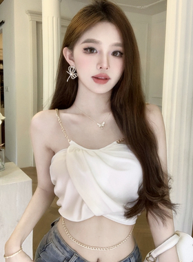 辣妹小吊带女外穿2025千金风气质无袖纯欲上衣性感内搭抹胸小背心