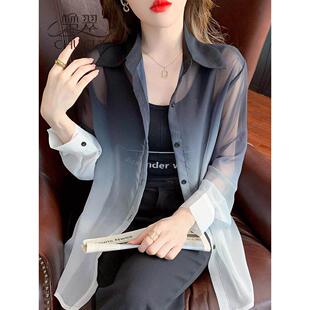 透气冰丝防晒衣女款夏季防紫外线雪纺衬衫2026新款上衣开衫薄外套