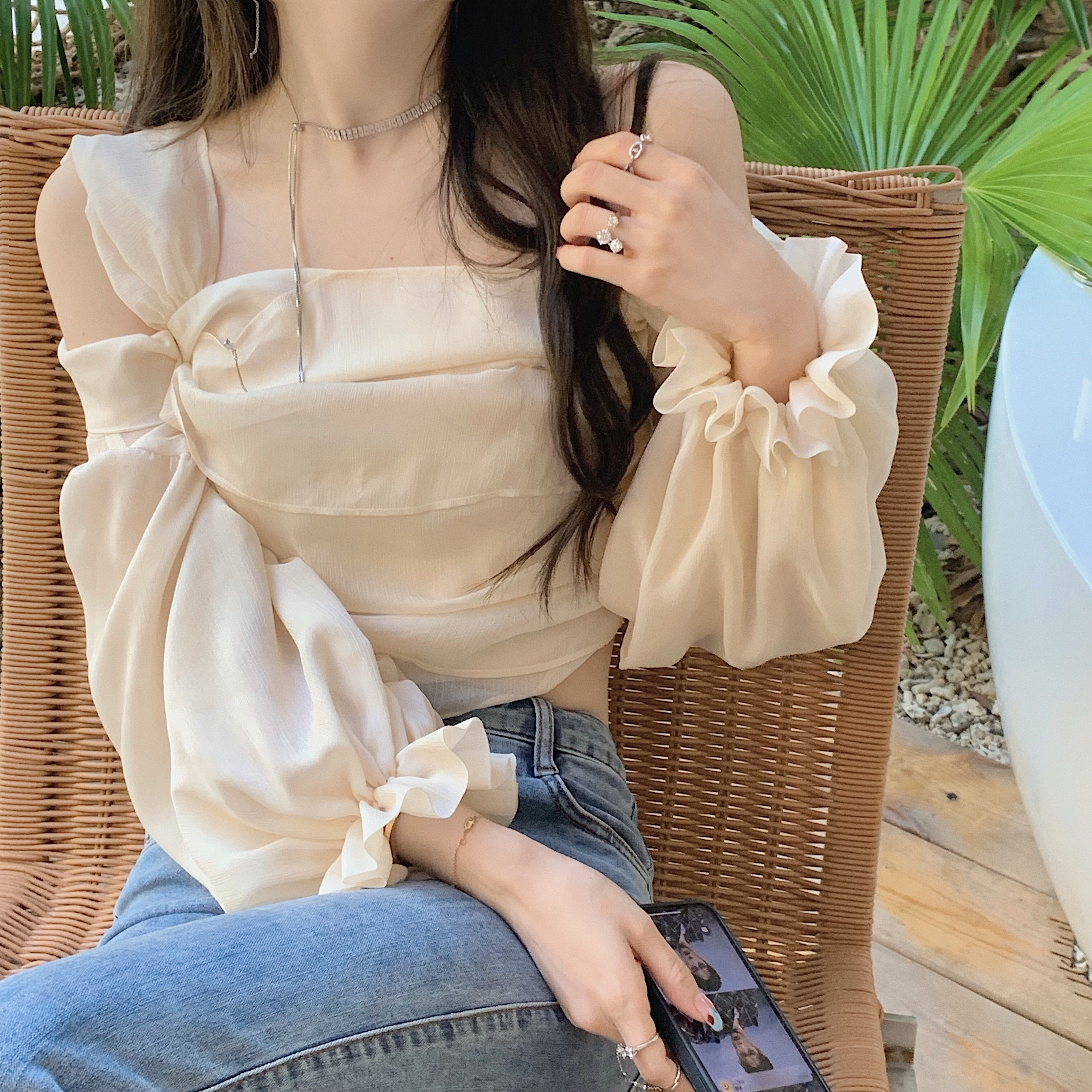 长袖通勤常规其他纯欲风显瘦