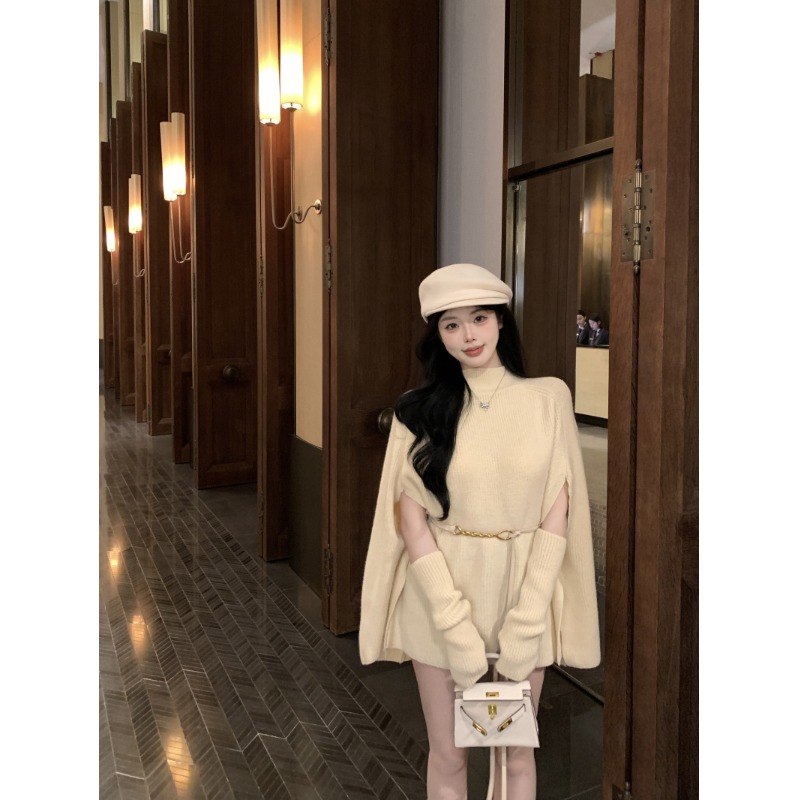 半高领套头毛衣外女秋冬20