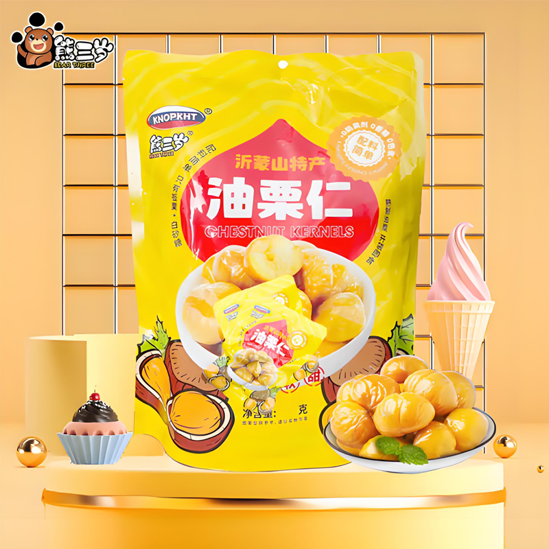 熊三岁即食油栗仁200g袋装包邮