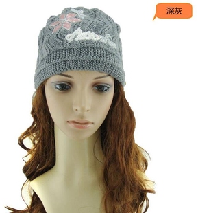 0957 亮片绣花针织帽307 冬款 清仓ActionFox快乐狐狸