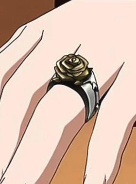 小众设计哥特风玫瑰花复古指环