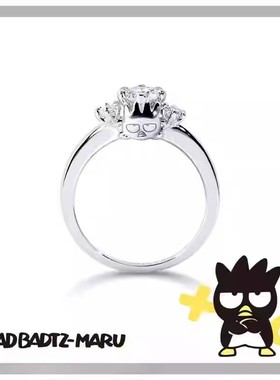 BADBADTZ系列-酷企鹅莫桑石单锆石戒指男女同款七夕节礼物可爱ins