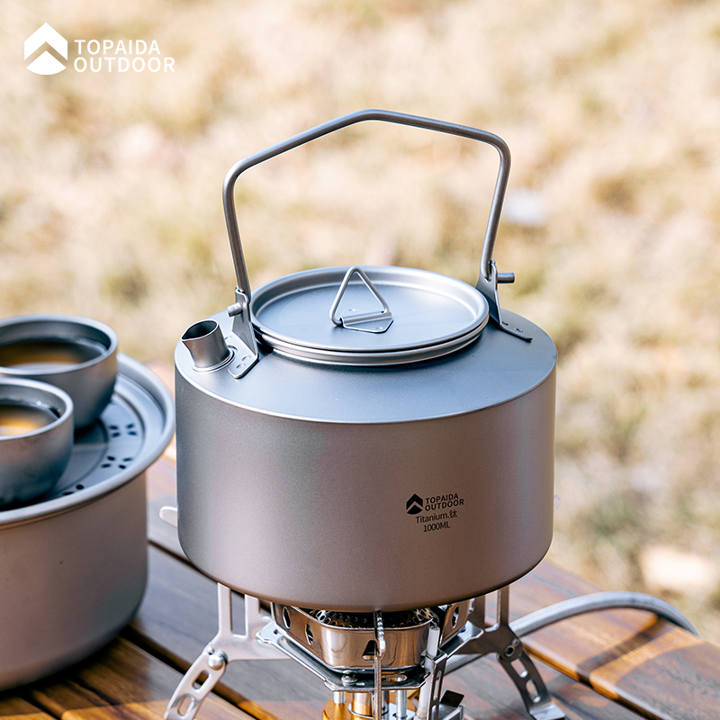 純鈦燒水壺戶外茶壺露營便攜式