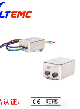 单项直流电源滤波器抗干扰净化器12V24V110V 0-250VDC FT110D-1A