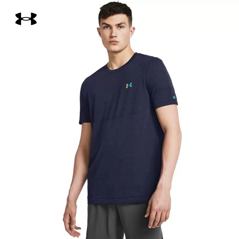 安德玛UA春季RUSH Seamless男士半袖T恤训练运动短袖1376781-410