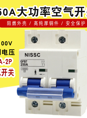 电动车空开直流断路器48V60V72V直流保护器250A-2P大功率空气开关