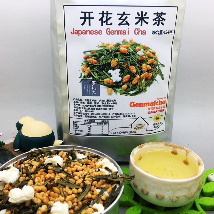 【开花玄米茶】日式静冈风味 白米开花玄米茶 454gX1袋 茶 代用/花草茶 原图主图