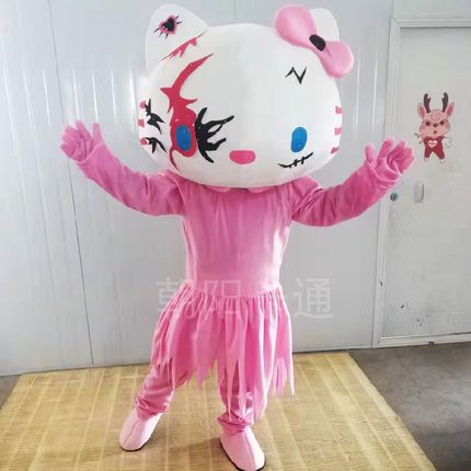 KT猫卡通人偶服装人穿行走凯蒂猫玩偶服HelloKitty布偶万圣节服饰