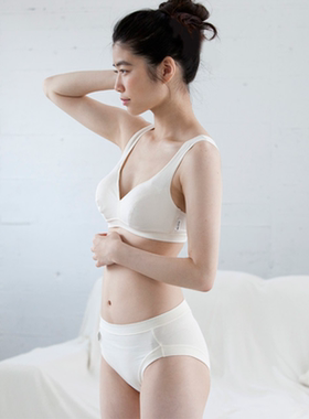 日本发货 PRISTINE 有机棉 运动内衣 薄款文胸 无钢圈 无挂扣