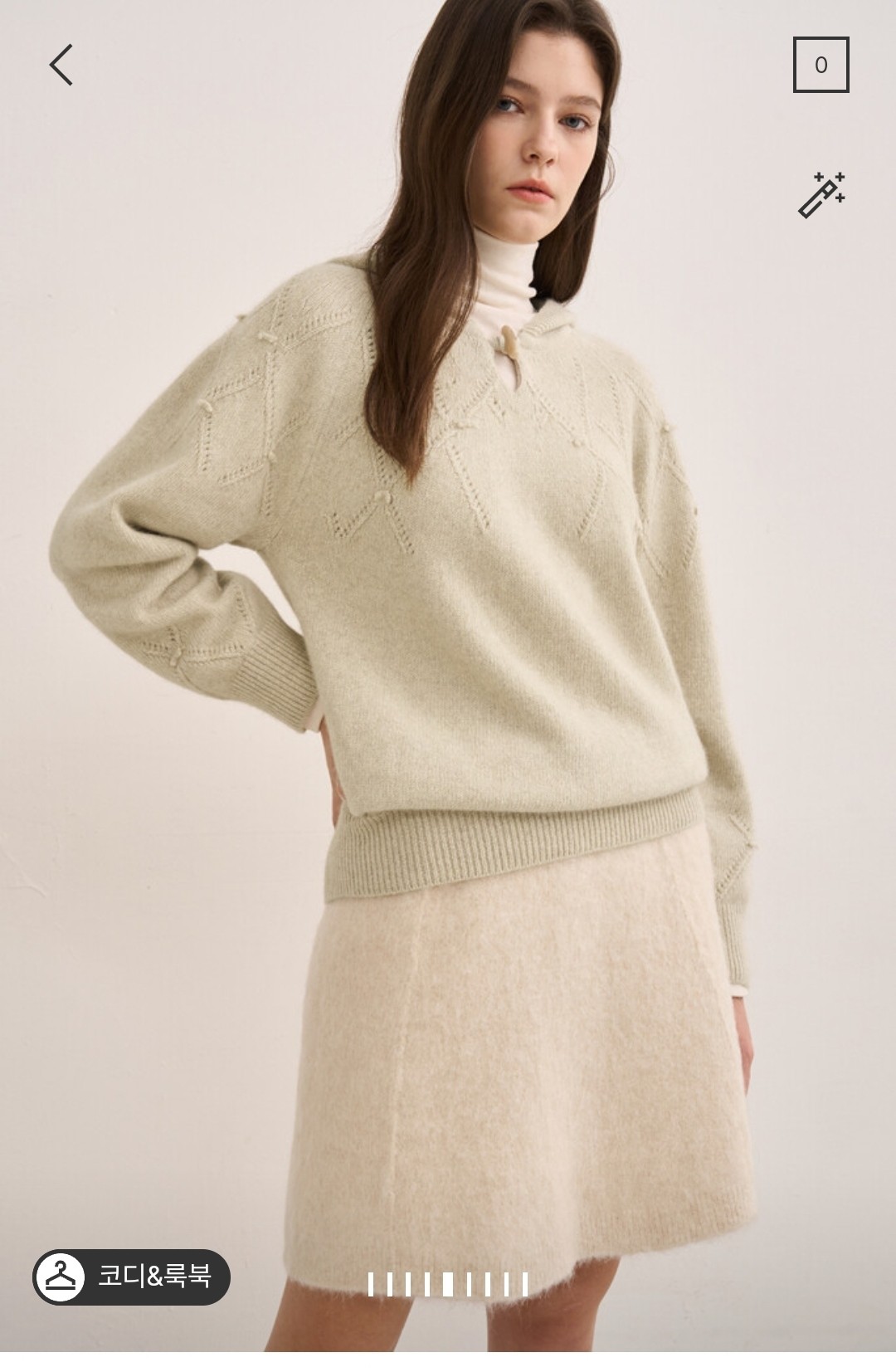 潮流直邮 韩国SJSJ正品 24冬 时尚羊绒针织帽衫SJ2EBKTO863W