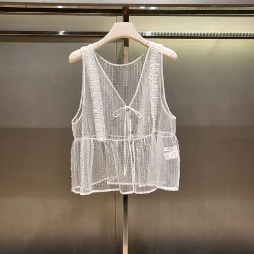 潮流直邮 韩国O'2nd 奥蔻 26夏  蕾丝马甲O22G4WT0433W