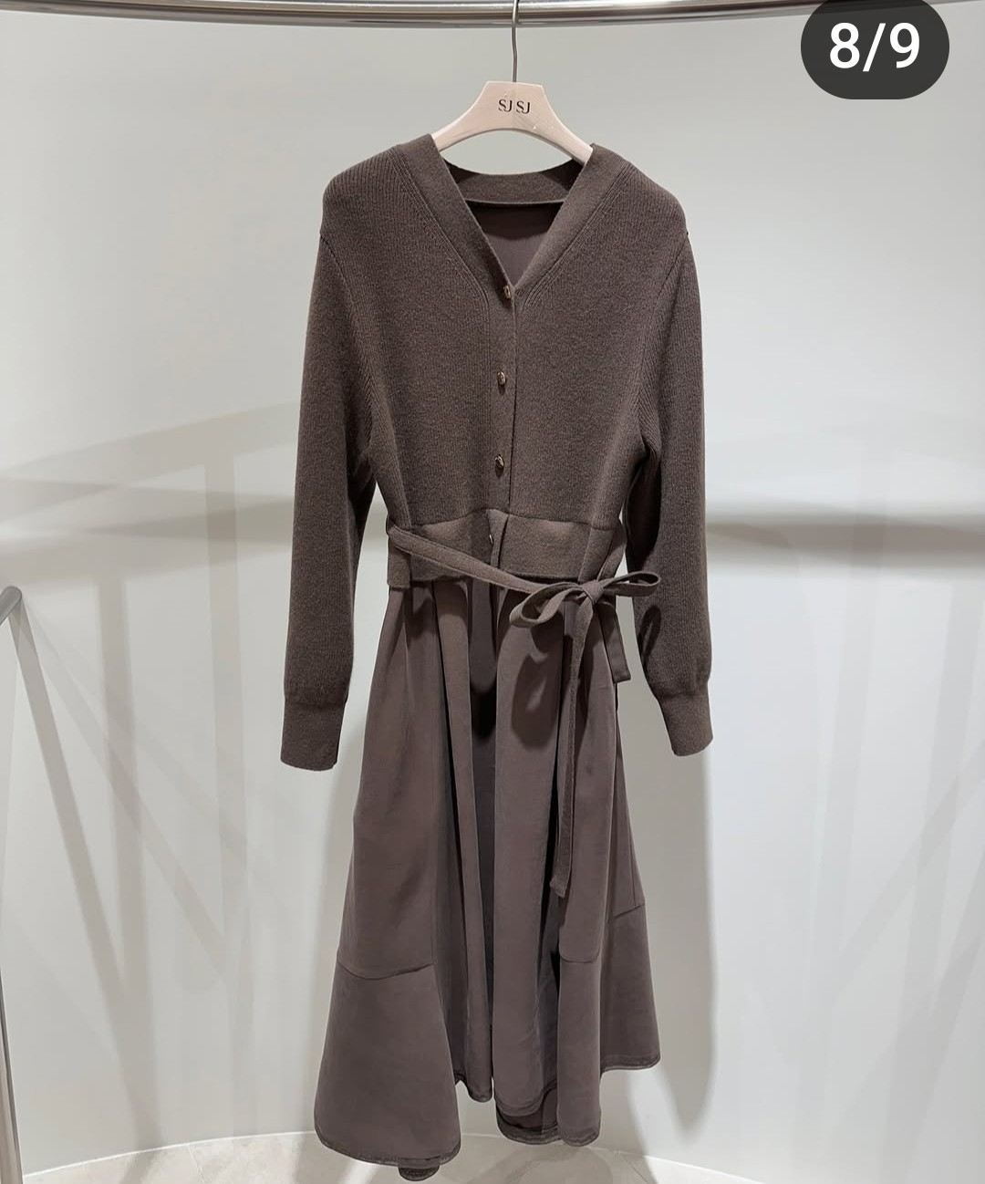 潮流直邮 韩国SJSJ正品 24冬 时尚长袖连衣裙SJ2EA-WOP331WD