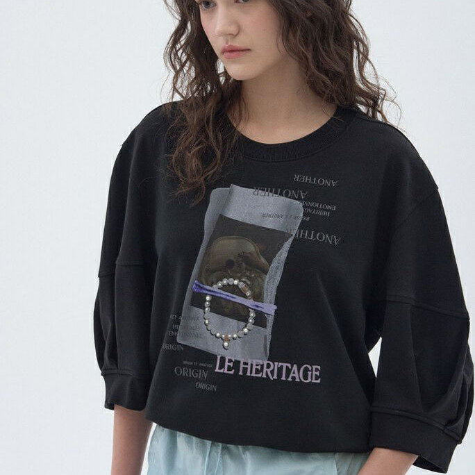 潮流直邮 韩国O'2nd 奥蔻 25春   7分袖T恤O22F3TTO043W,女装/女士精品,毛针织衫,淘宝优惠券,粉丝福利购,淘宝优惠卷